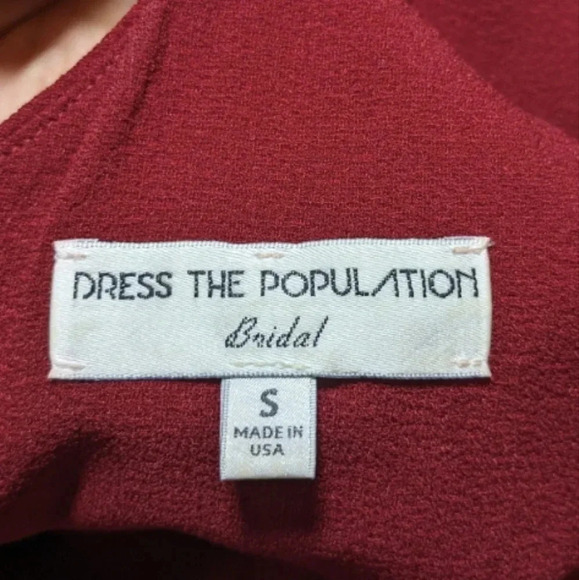 Dress The Population Iris Red Maxi Dress Trumpet Size Small - Picture 8 of 10